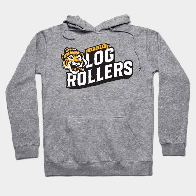 Detroit 'Log Rollers' 313 T-Shirt: Embrace the Smokin' Spirit of Detroit with a Humorous Tiger Design! Hoodie by CC0hort